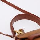 MCM Vicetos Logogram Hand Bag PVC Leather 2way Brown Gold Auth 203014A-8