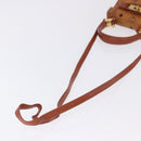 MCM Vicetos Logogram Hand Bag PVC Leather 2way Brown Gold Auth 203014A-9
