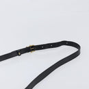 CELINE Macadam Canvas Circle Hand Bag PVC Leather Black Gold Auth 203016-8