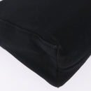 FENDI Mamma Baguette Shoulder Bag Cotton Jersey Black Silver Auth 203020V-9