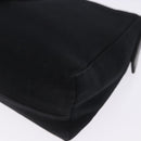 FENDI Mamma Baguette Shoulder Bag Cotton Jersey Black Silver Auth 203020V-14