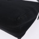 FENDI Mamma Baguette Shoulder Bag Cotton Jersey Black Silver Auth 203020V-16