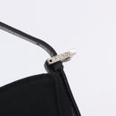 FENDI Mamma Baguette Shoulder Bag Cotton Jersey Black Silver Auth 203020V-17