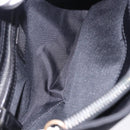 FENDI Mamma Baguette Shoulder Bag Cotton Jersey Black Silver Auth 203020V-11