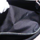 FENDI Mamma Baguette Shoulder Bag Cotton Jersey Black Silver Auth 203020V-26