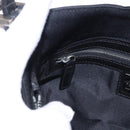 FENDI Mamma Baguette Shoulder Bag Cotton Jersey Black Silver Auth 203020V-27