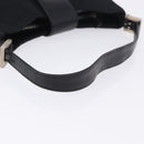 FENDI Mamma Baguette Shoulder Bag Cotton Jersey Black Silver Auth 203020V-7
