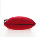 CELINE Shoulder Bag Knitted Fabrics Red Silver Auth 203021V-13