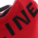 CELINE Shoulder Bag Knitted Fabrics Red Silver Auth 203021V-19