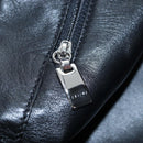 CELINE Shoulder Bag Knitted Fabrics Red Silver Auth 203021V-25