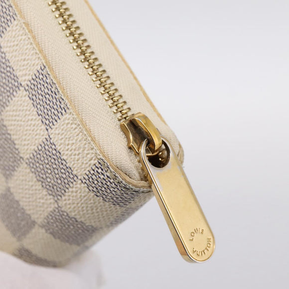 LOUIS VUITTON Damier Azur Zippy Organizer Long Wallet N60012 LV Auth 203024V