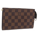 LOUIS VUITTON Damier Ebene Poche Toilette 15 Pouch N47548 LV Auth 203025-1
