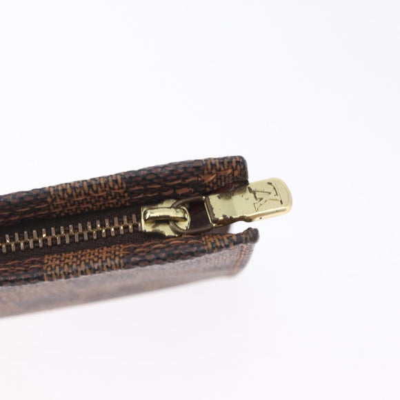 LOUIS VUITTON Damier Ebene Poche Toilette 15 Pouch N47548 LV Auth 203025