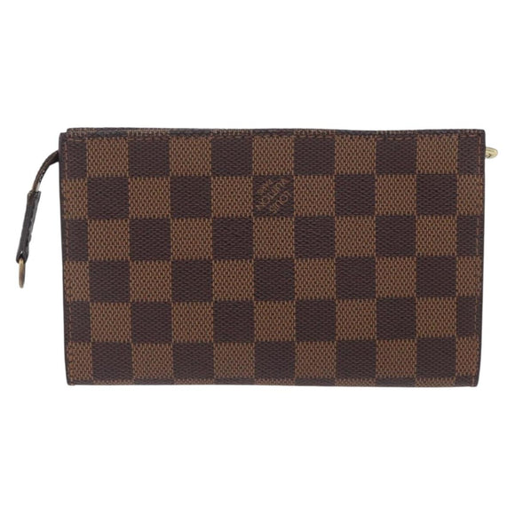 LOUIS VUITTON Damier Ebene Poche Toilette 15 Pouch N47548 LV Auth 203025