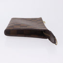 LOUIS VUITTON Damier Ebene Poche Toilette 15 Pouch N47548 LV Auth 203025-3