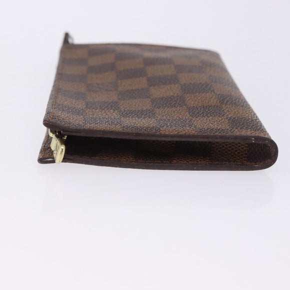 LOUIS VUITTON Damier Ebene Poche Toilette 15 Pouch N47548 LV Auth 203025
