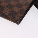LOUIS VUITTON Damier Ebene Poche Toilette 15 Pouch N47548 LV Auth 203025-14