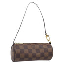 LOUIS VUITTON Damier Ebene Papillon Pouch LV Auth 203026V-1