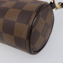 LOUIS VUITTON Damier Ebene Papillon Pouch LV Auth 203026V-10