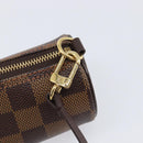 LOUIS VUITTON Damier Ebene Papillon Pouch LV Auth 203026V-14