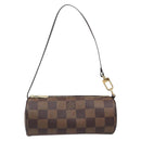 LOUIS VUITTON Damier Ebene Papillon Pouch LV Auth 203026V-2