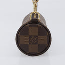 LOUIS VUITTON Damier Ebene Papillon Pouch LV Auth 203026V-4