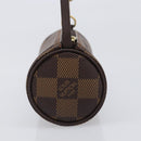 LOUIS VUITTON Damier Ebene Papillon Pouch LV Auth 203026V-5