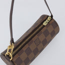 LOUIS VUITTON Damier Ebene Papillon Pouch LV Auth 203026V-6