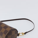 LOUIS VUITTON Damier Ebene Papillon Pouch LV Auth 203026V-8