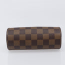 LOUIS VUITTON Damier Ebene Papillon Pouch LV Auth 203026V-9