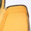 LOEWE Jewelry Pouch Suede Green Gold Auth 203034A-18