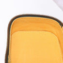 LOEWE Jewelry Pouch Suede Green Gold Auth 203034A-19