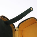 LOEWE Jewelry Pouch Suede Green Gold Auth 203034A-12