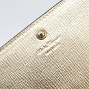 Salvatore Ferragamo Gancini Chain Shoulder Wallet Leather Gold Auth 203036V-17