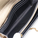 Salvatore Ferragamo Gancini Chain Shoulder Wallet Leather Gold Auth 203036V-20
