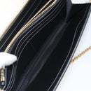 Salvatore Ferragamo Gancini Chain Shoulder Wallet Leather Gold Auth 203036V-23
