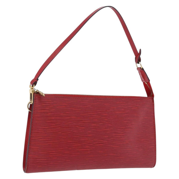 LOUIS VUITTON Epi Pochette Accessoires Pouch Red M52947 LV Auth 203038A