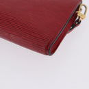 LOUIS VUITTON Epi Pochette Accessoires Pouch Red M52947 LV Auth 203038A-16
