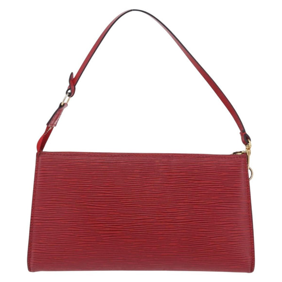 LOUIS VUITTON Epi Pochette Accessoires Pouch Red M52947 LV Auth 203038A
