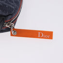 Christian Dior Trotter Canvas Flight Line Pouch Denim Navy Silver Auth 203039A-12