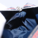 Christian Dior Trotter Canvas Flight Line Pouch Denim Navy Silver Auth 203039A-15