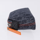 Christian Dior Trotter Canvas Flight Line Pouch Denim Navy Silver Auth 203039A-5