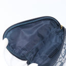 Christian Dior Trotter Canvas saddle Pouch Navy Gold Auth 203040A-9