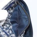 Christian Dior Trotter Canvas saddle Pouch Navy Gold Auth 203040A-11