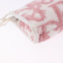 Christian Dior Trotter Canvas Pouch Pile Pink Auth 203042-12