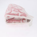 Christian Dior Trotter Canvas Pouch Pile Pink Auth 203042-5