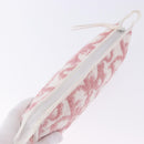 Christian Dior Trotter Canvas Pouch Pile Pink Auth 203042-8