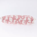 Christian Dior Trotter Canvas Pouch Pile Pink Auth 203042-9