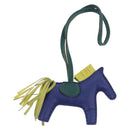 HERMES Rodeo MM Charm Leather Blue Auth 203043M-3
