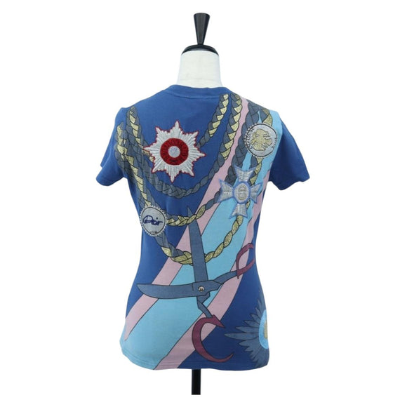 Christian Dior T Shirt cotton Blue Auth 203044M
